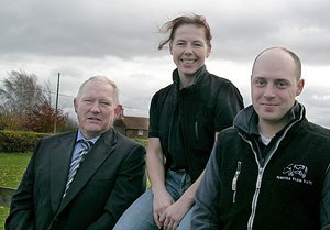 From left: Simon Leach, livestock manager for Anglia Farmers; Molly McKay and Will Stevenson both from Norfolk Farm Vets