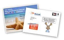 Docmail postcard printing and posting service