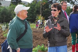 Professor Elaine Watson with Beechgrove presenter, Jim McColl