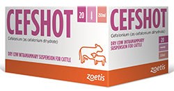 Zoetis has launched Cefshot, a first generation cephalosporin dry cow intramammary antibiotic.