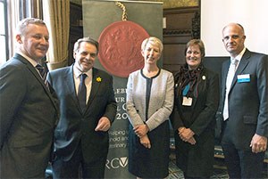 Picture shows (Left to right) RCVS President, Professor Stuart Reid, Neil Parish (Conservative MP for Tiverton and Honiton), Angela Smith (Labour MP for Penistone), Kathy Kissick RVN (Chair of VN Council) and RCVS CEO Nick Stace.