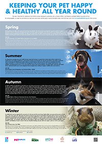 NOAH has partnered with the PDSA, Cats Protection and RWAF to produce a seasonal healthcare planner poster for use in practices.