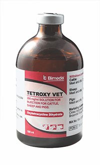 Tetroxy Vet injection (200mg/ml oxytetracycline)